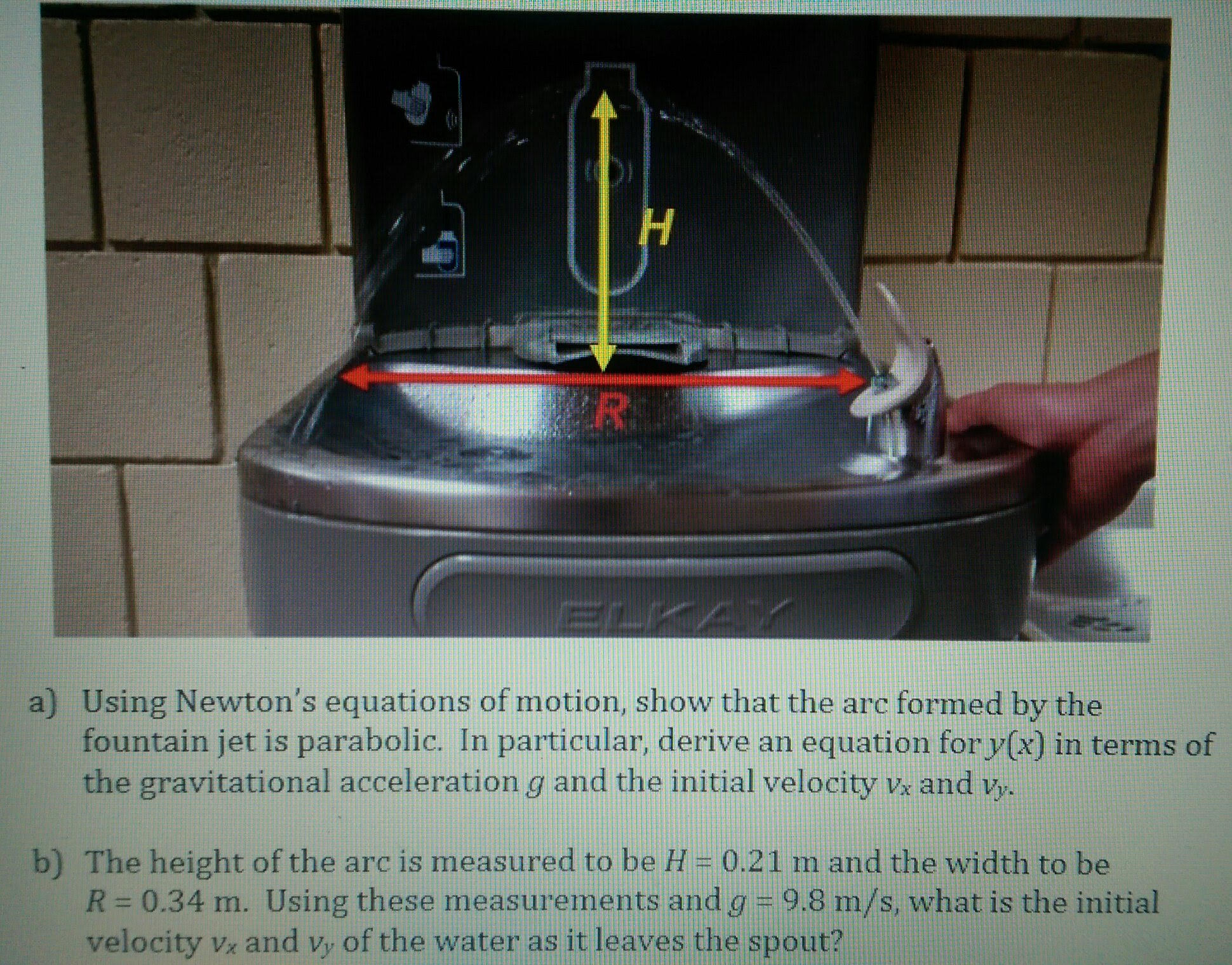 Solved Parabolic Motion Deriving Equation Y T 1 2 G T 2 Chegg Com