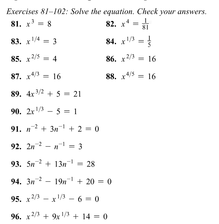 Solved Solve The Equation Check Your Answers X 3 8 X 4 Chegg Com