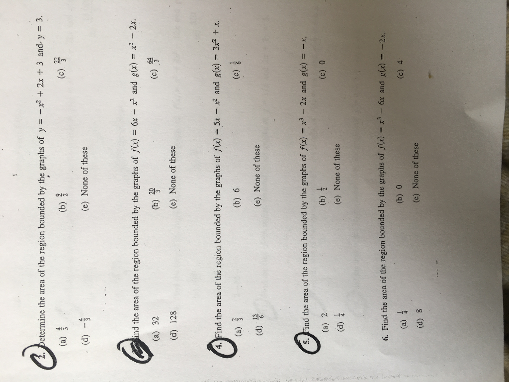 Solved Determine The Area Of The Region Bounded By The Gr Chegg Com