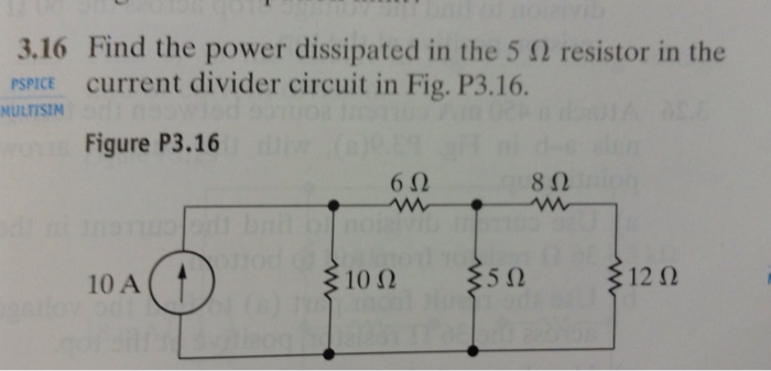 Solved Find The Power Dissipated In The 5 Ohm Resistor In Chegg Com