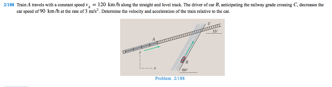 Solved 2/188 Train A Travels With A Constant Speed VA = 1