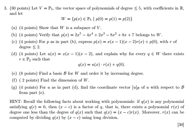 Solved Let V P 5 The Vector Space Of Polynomials Of De Chegg Com