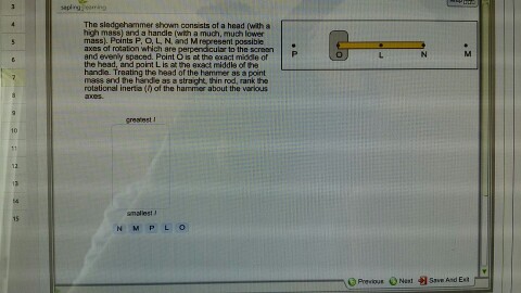 Solved The Sledgehammer Shown Consist Of A Head With A H Chegg Com