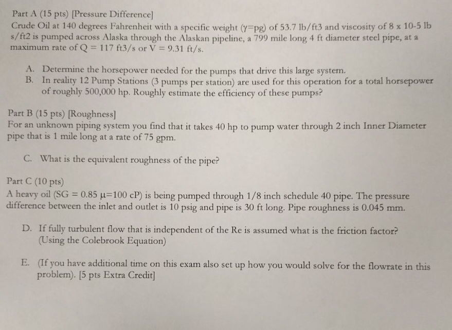 Solved Crude Oil At 140 Degrees Fahrenheit With A Specifi...