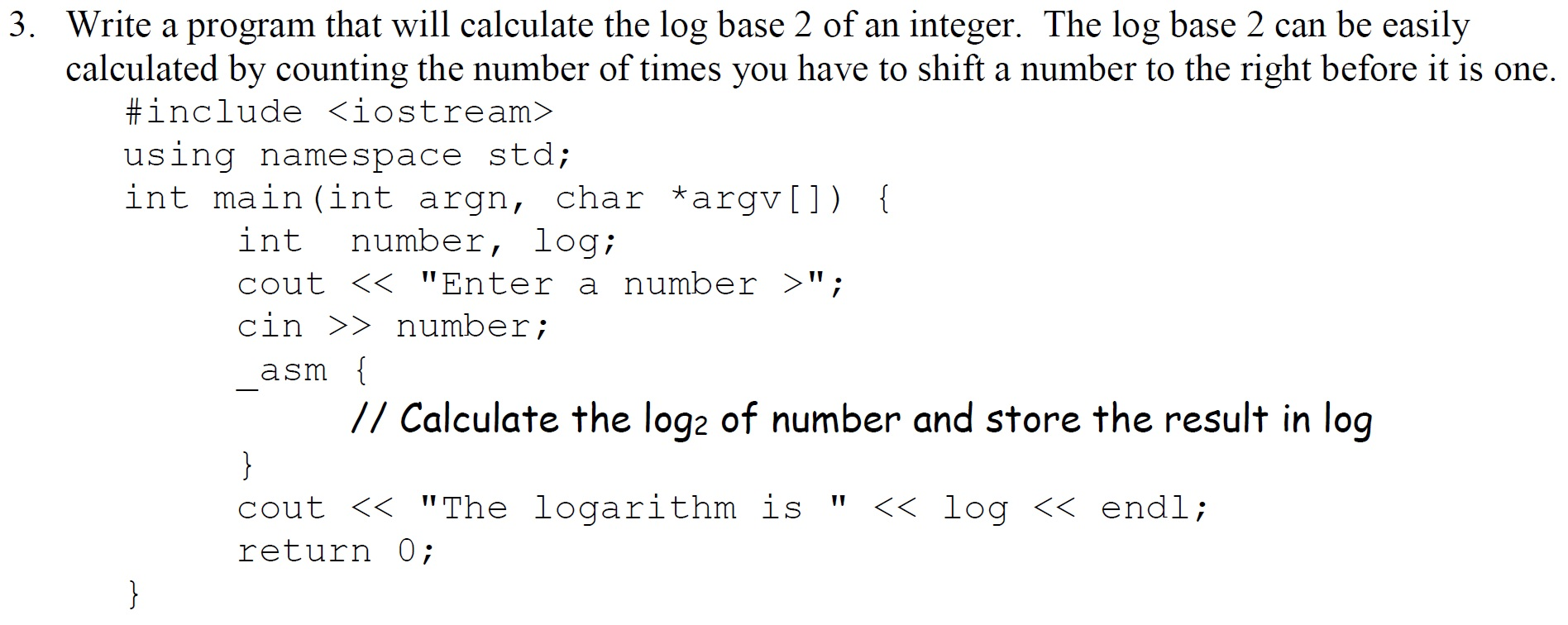 Solved 19. Write a program that will calculate the log base 19