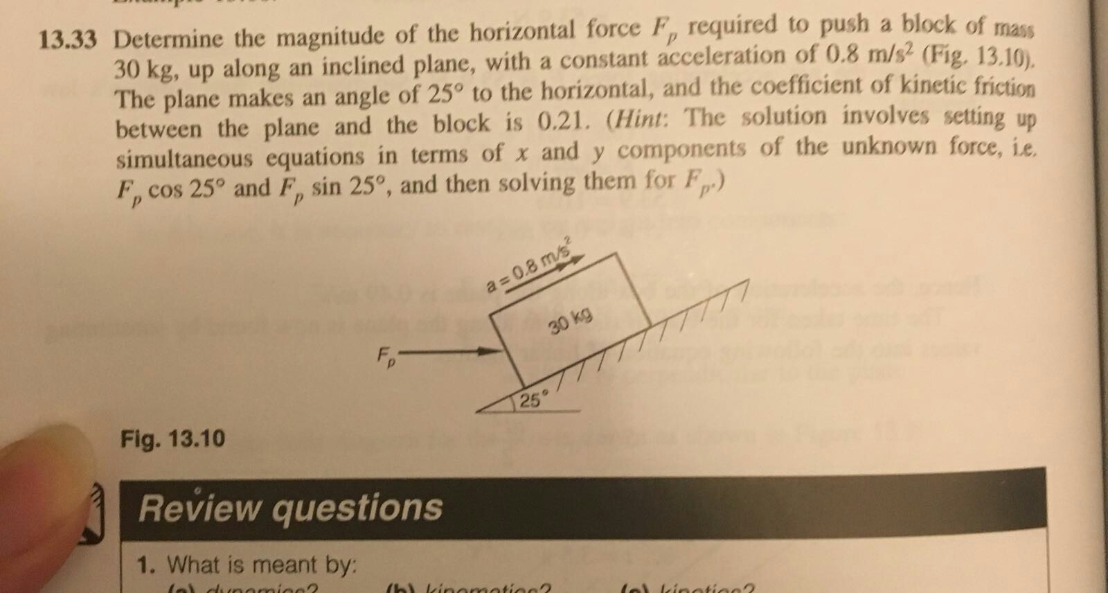 Solved 21.21 Determine the magnitude of the horizontal force