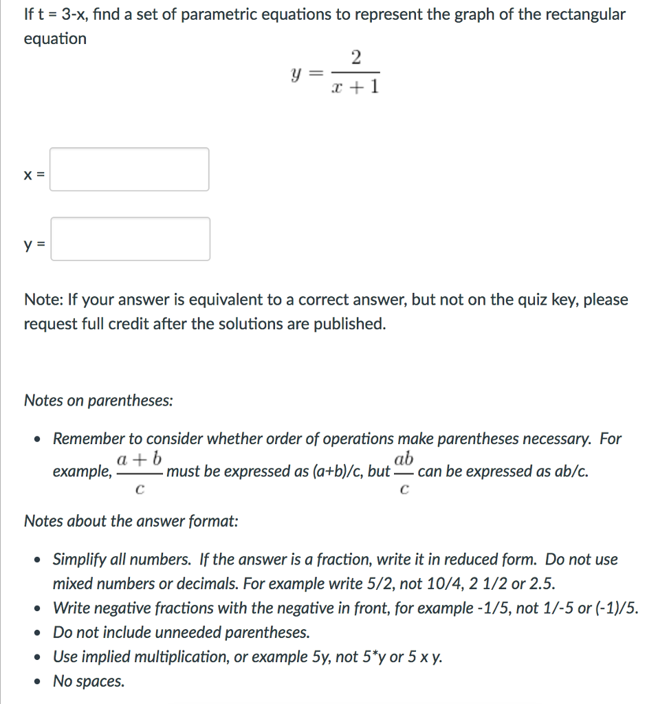Worksheets Quiz Of Angle Of Depression Circle The Correct Answer trigonometry archive april 18 2017 chegg com if t 3 x find a set of parametric equations to represent the graph