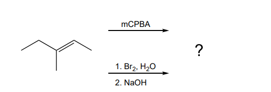 Solved When E 3 Methylpent 2 Ene Is Reacted With Either M Chegg Com