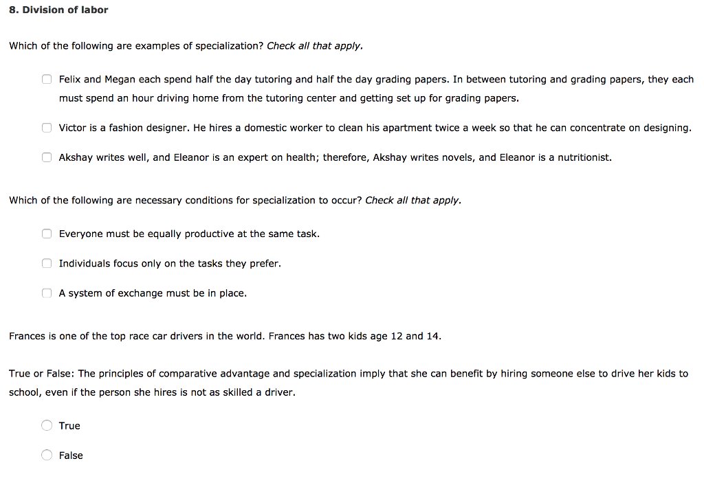 Division essay expert labor profession system