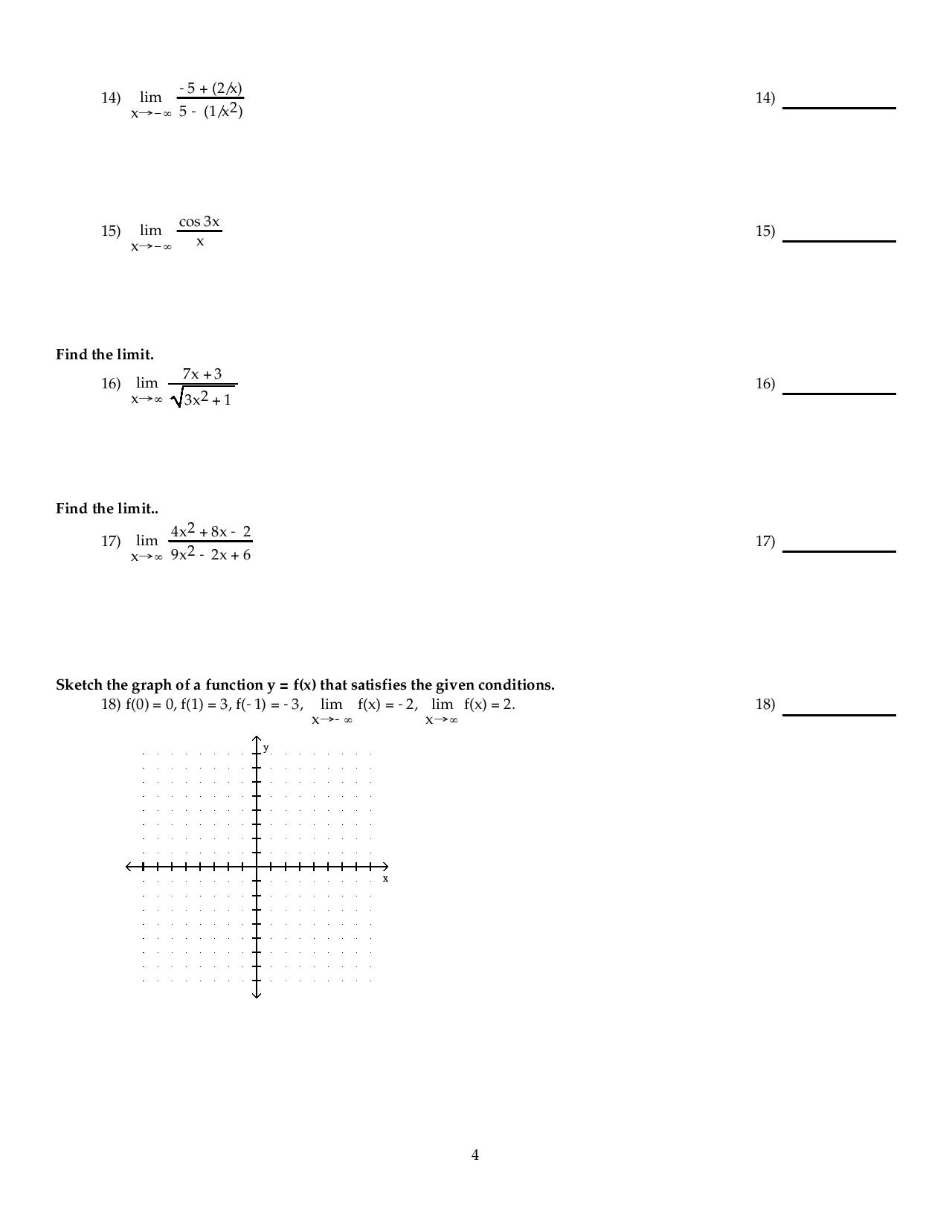 Use The Graph To Evaluate The Limit Calculus Chegg Com