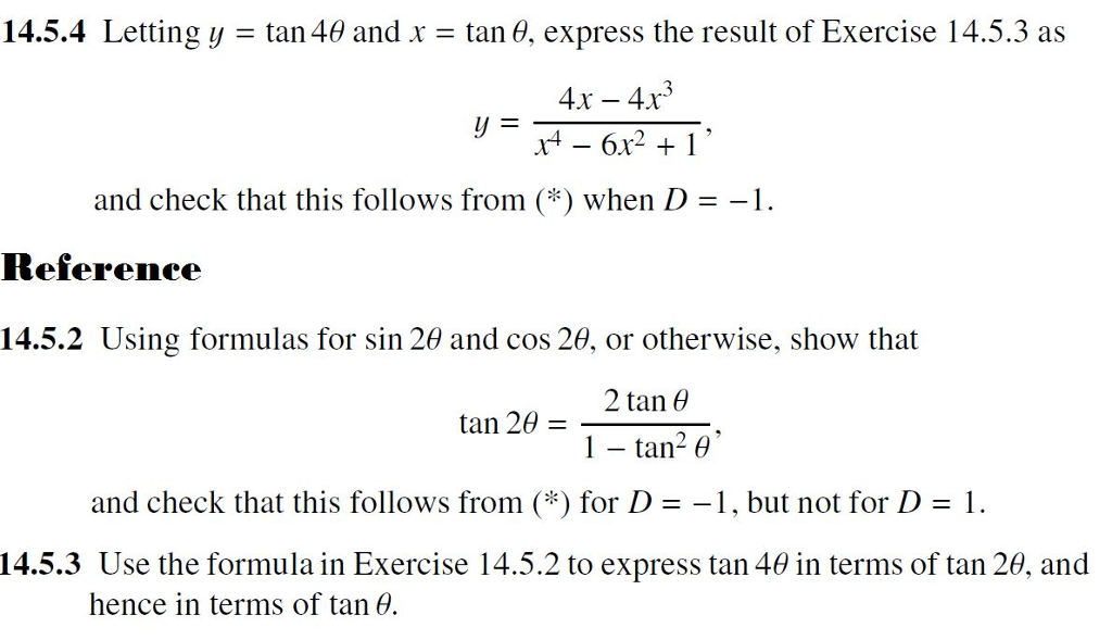 Solved Letting Y Tan 4 Theta And X Tan Theta Express Chegg Com