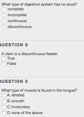 Solved What Type Of Digestive System Has No Anus Complet