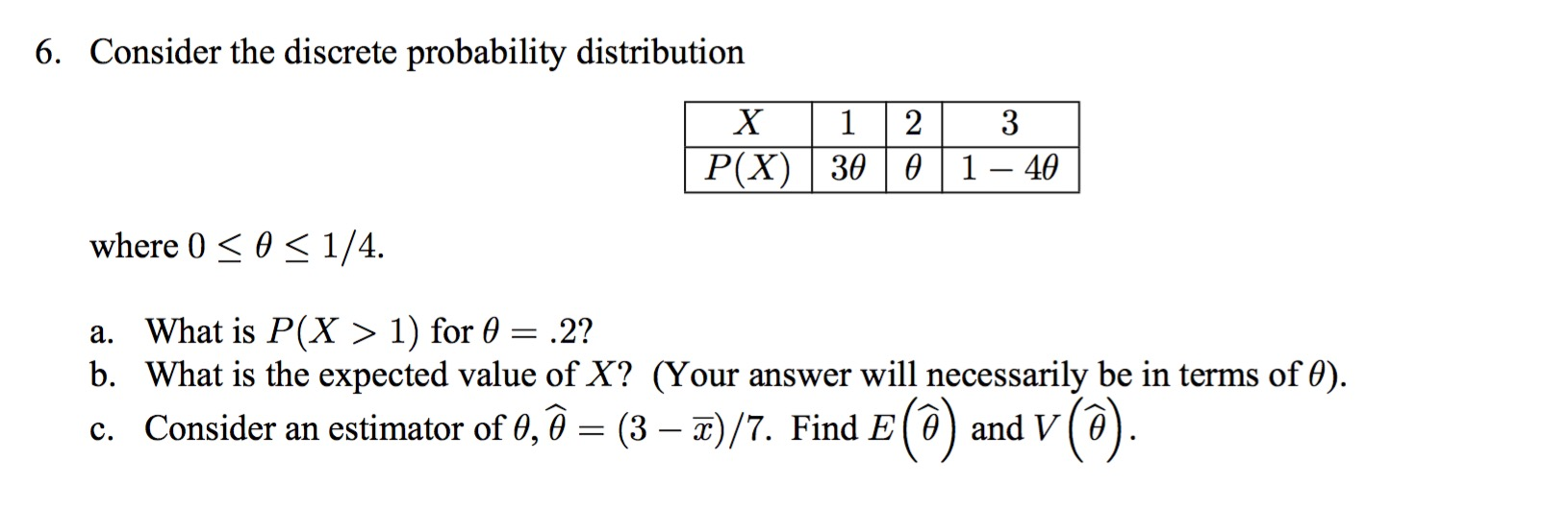 expected value of xbar