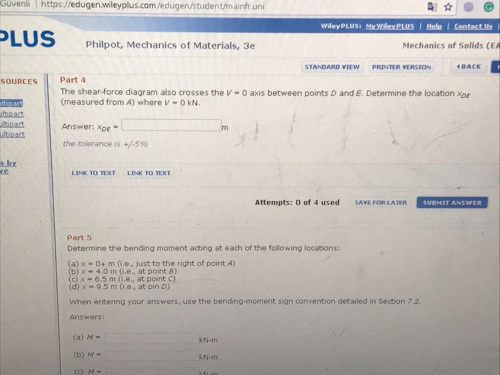 ... https://edugen.wileyplus.com/edugen/student/mainfr.uni WileyPLUS: MyWileyPLUSI Hele I Contact Us I Log JS Philpot, Mechanics of Materials, 3e Mechanics ...