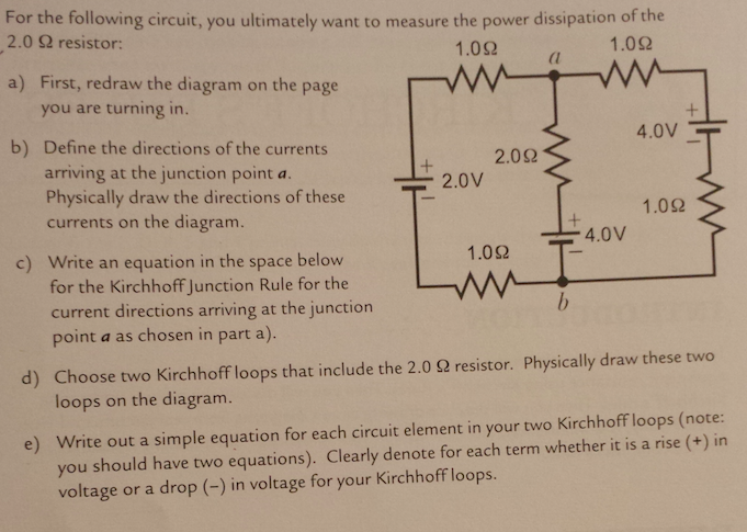 For the following circuit, you ultimately want to