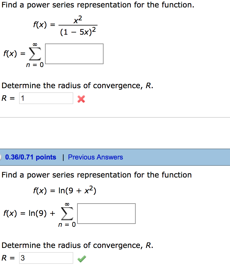 Find A Power Series Representation For The Function Chegg 