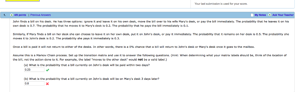 Solved Your Last Submission Is Used For Your Score 4 8 P