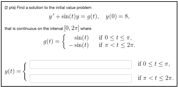 Solved Find A Solution To The Initial Value Problem Y Chegg Com