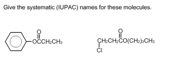 Give The Systematic Iupac Names For These Chegg  Give The Systematic Iupac Names For These Chegg
