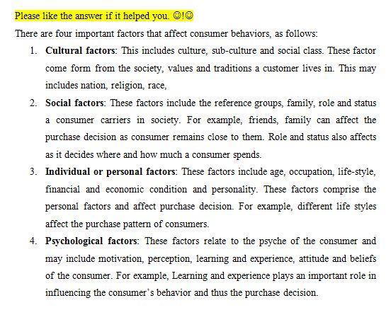 Question & Answer: ´Evaluate, identify the individual and psychologicl factors, cultural factors and..... 1