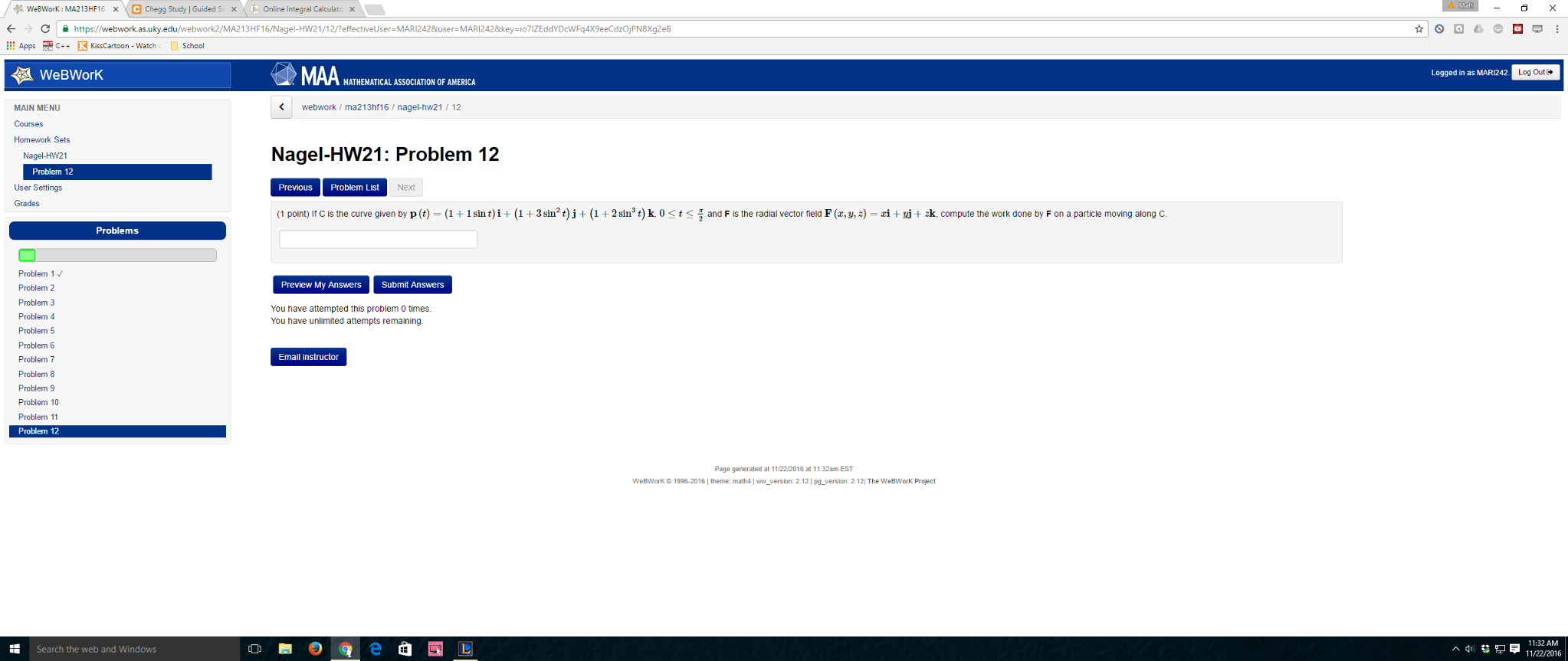 If C Is The Curve Given By Chegg Com