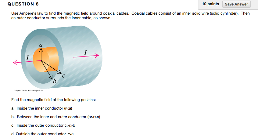 Use Ampere's to find the magnetic field around | Chegg.com