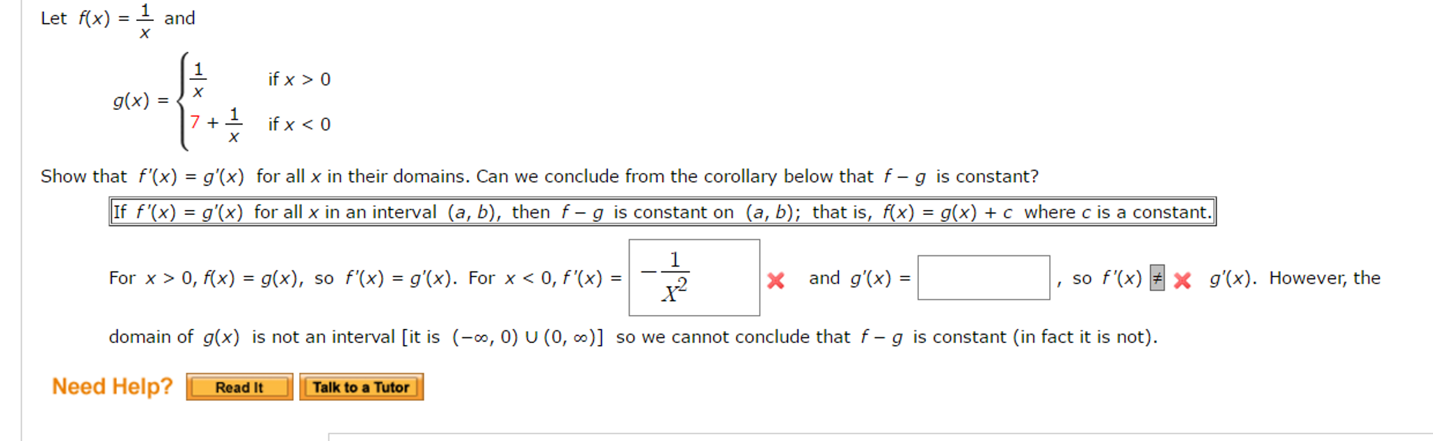 Solved Let F X 1 X And G X 1 X If X 0 7 1 X If Chegg Com