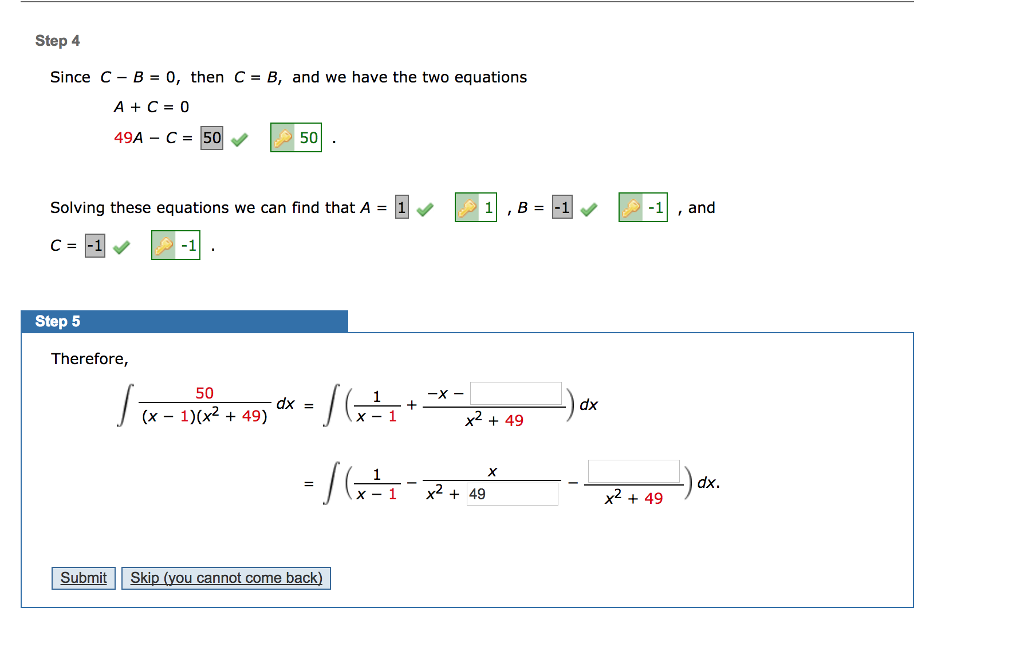 Solved Tutorial Exercise Evaluate The Integral 50 Dx X1x4 Chegg Com