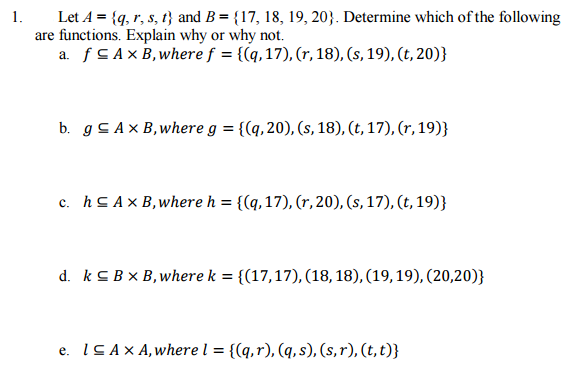 Solved Let A Q R S T And B 17 18 19 Det Chegg Com