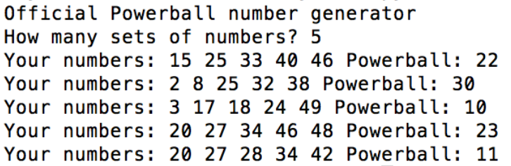 Powerball Generator