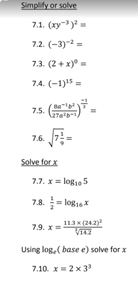 Solved Simplify Or Solve 1 Xy 3 2 7 3 2 X 7 4 Chegg Com