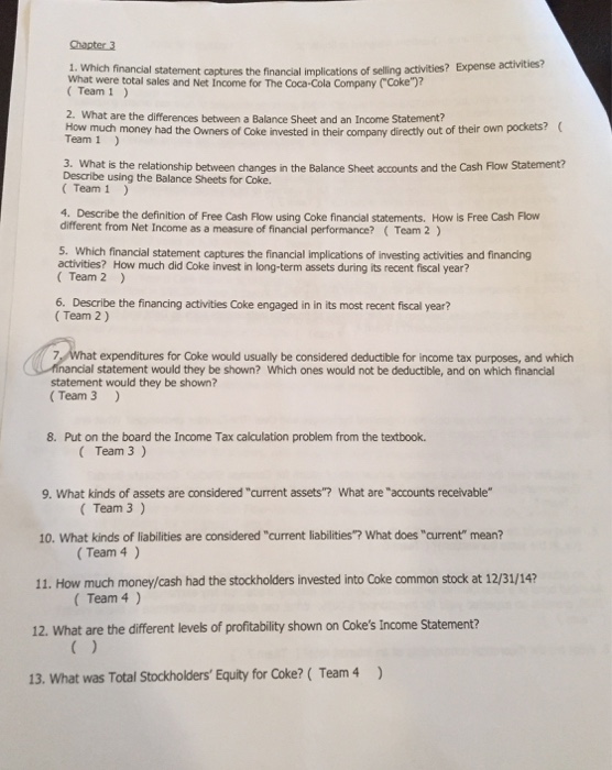 Financial statement homework number 3 picture