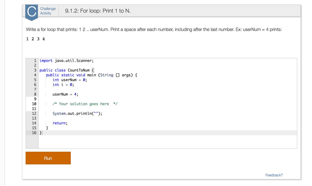 Challenge 9 1 3 For Lo Print N To O Activity Write Chegg 