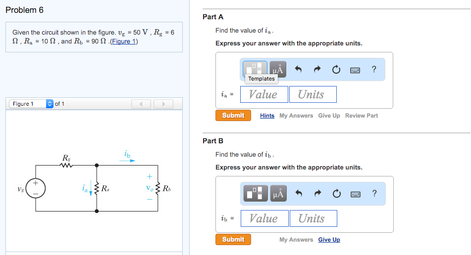 Solved Given The Circuit Shown In The Figure Vg 50 V Chegg Com