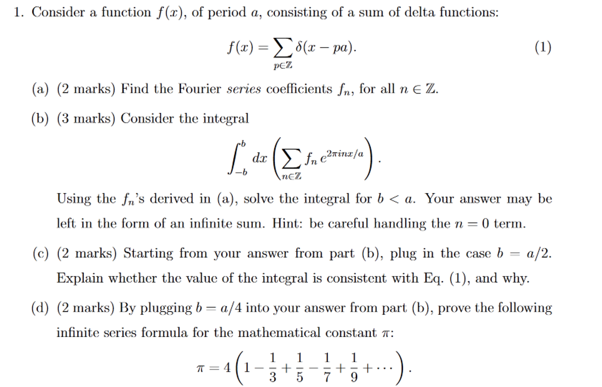 Consider A Function F X Of Period A Consisting Of Chegg Com