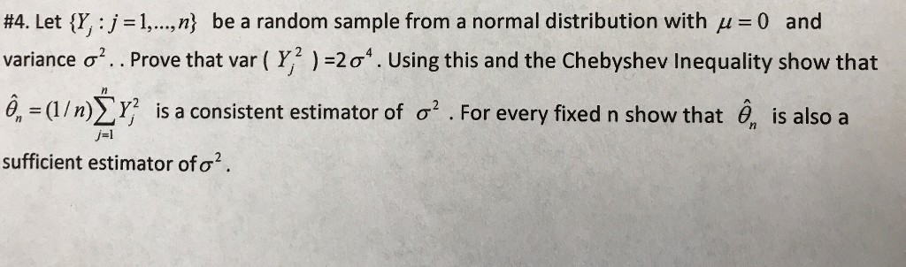 Let Y J J 1 N Be A Random Sample From Chegg Com