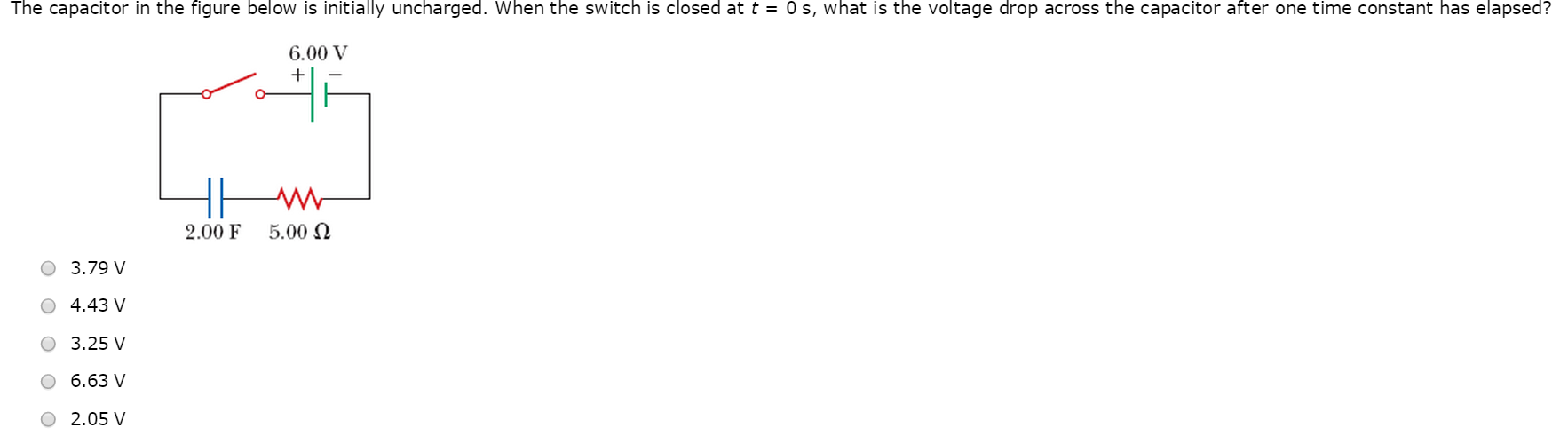 The Capacitor In The Figure Below Is Initially Chegg 