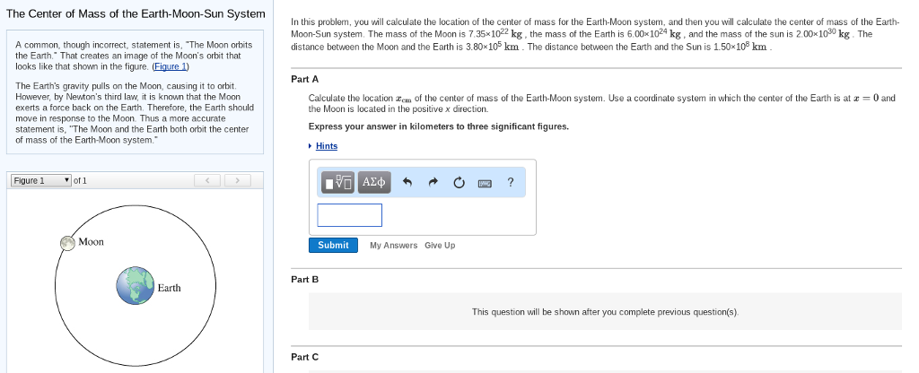 Solved: The Center Of Mass Of The Earth-Moon-Sun System In... | Chegg.com
