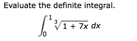 Evaluate The Definite Integral Integral 0 1 3 Chegg 