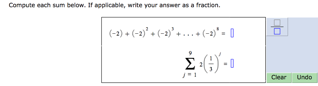 Solved Compute Each Sum Below If Applicable Write Your