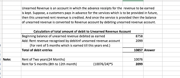 Question & Answer: At January 1, 2013 Unearned Revenue had a beginning balance of 8758. All of that beginning bala..... 1