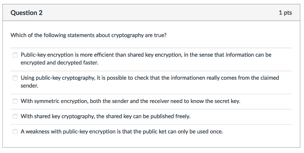 which statement about public key encryption is false?