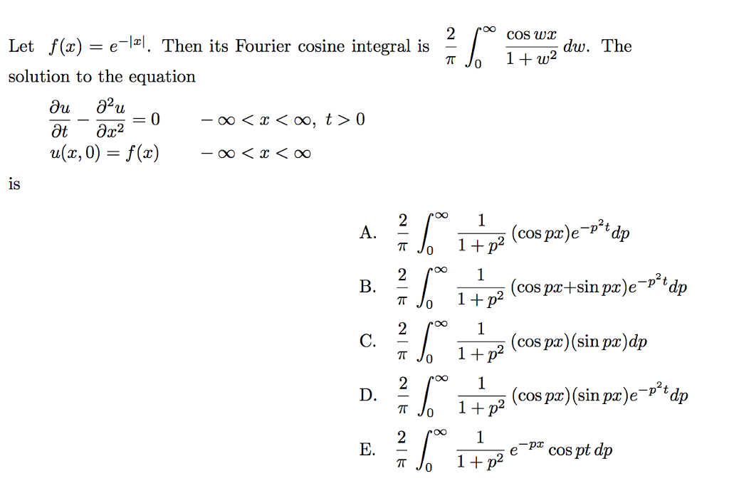 Solved Cos Wt Let F X E Lzl Then Its Fourier Cosine I Chegg Com