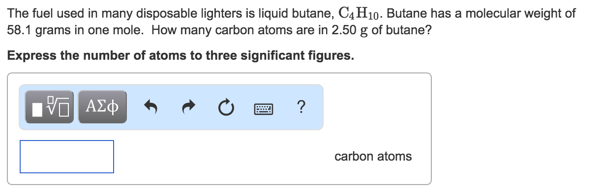 molecular weight of butane