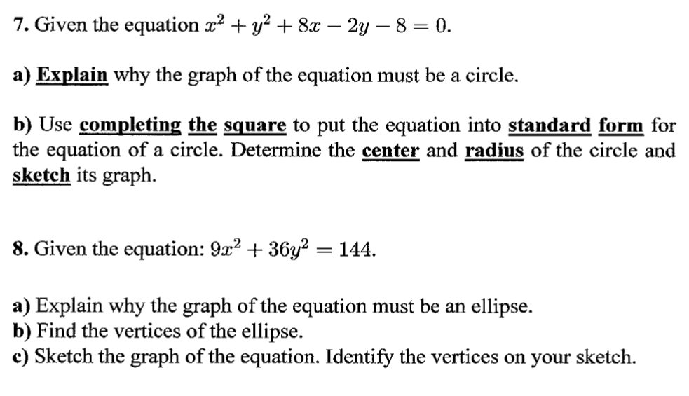 Solved Given The Equation X 2 Y 2 8x 2y 8 0 A Chegg Com