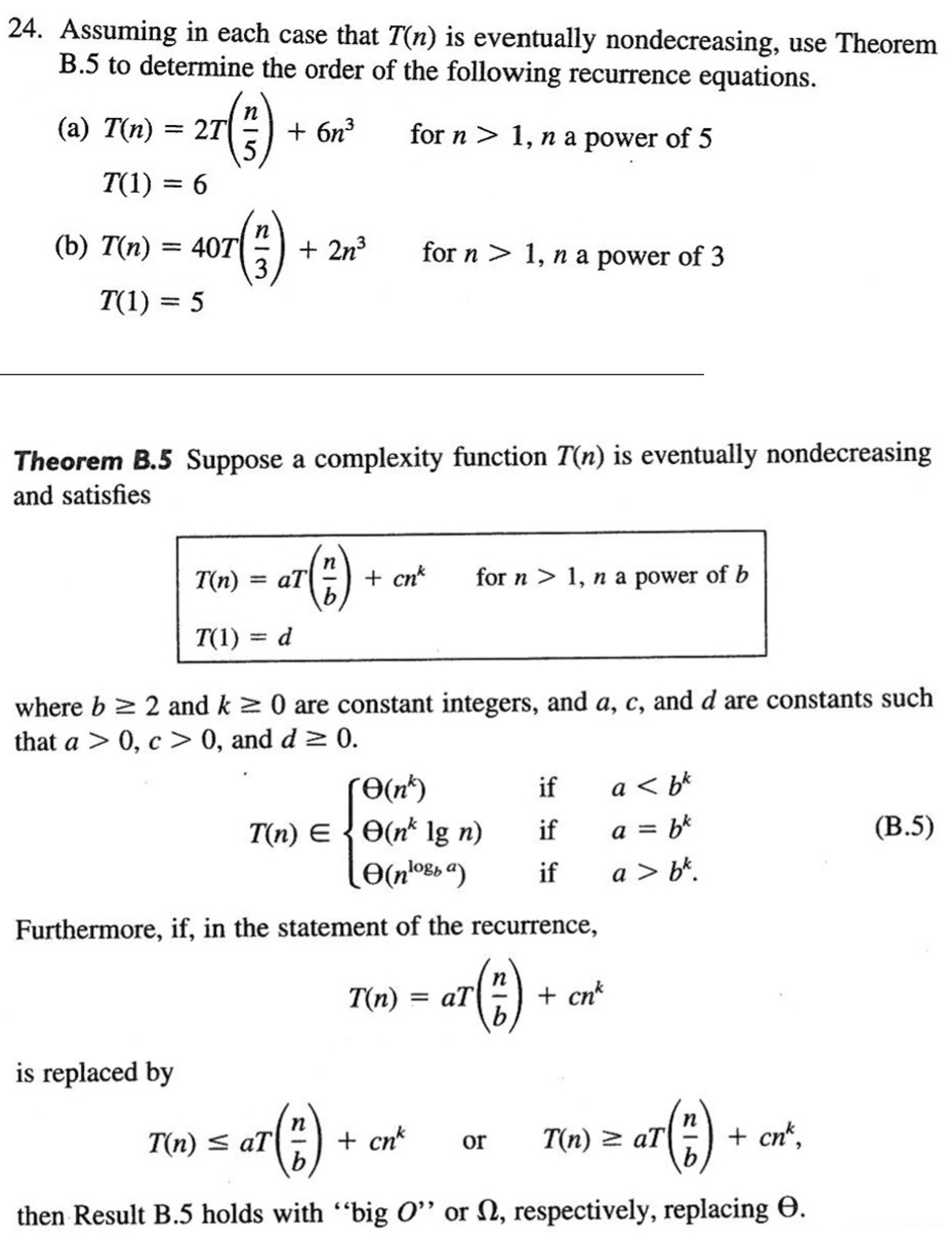 Solved Assuming In Each Case That T N Is Eventually Nond Chegg Com