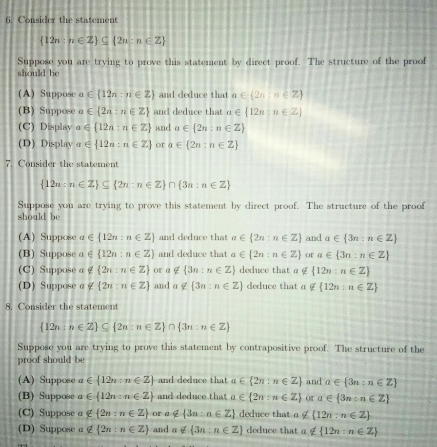 Solved 6 Consider The Statement Suppose You Are Trying T Chegg Com