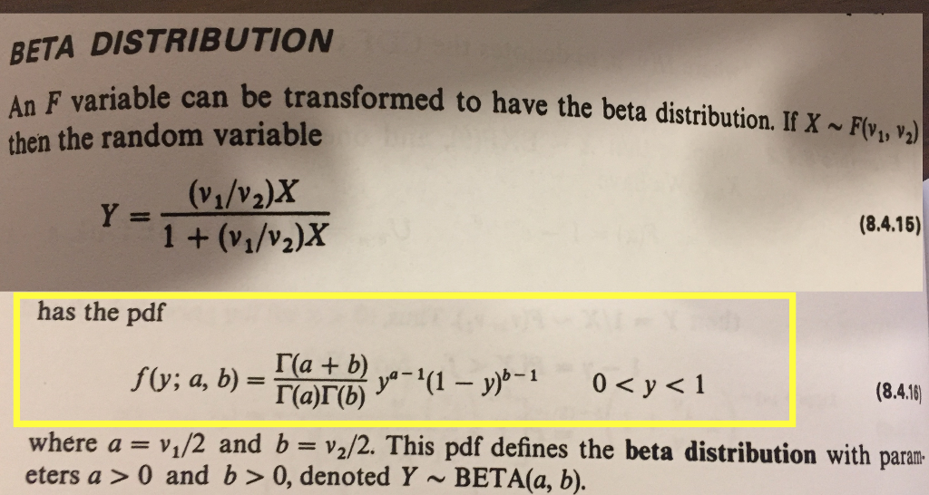 Solved Ransformed To Have The Beta Distribution If X F Chegg Com