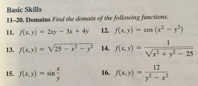 Solved Domains Find The Domain Of The Following Functions Chegg Com