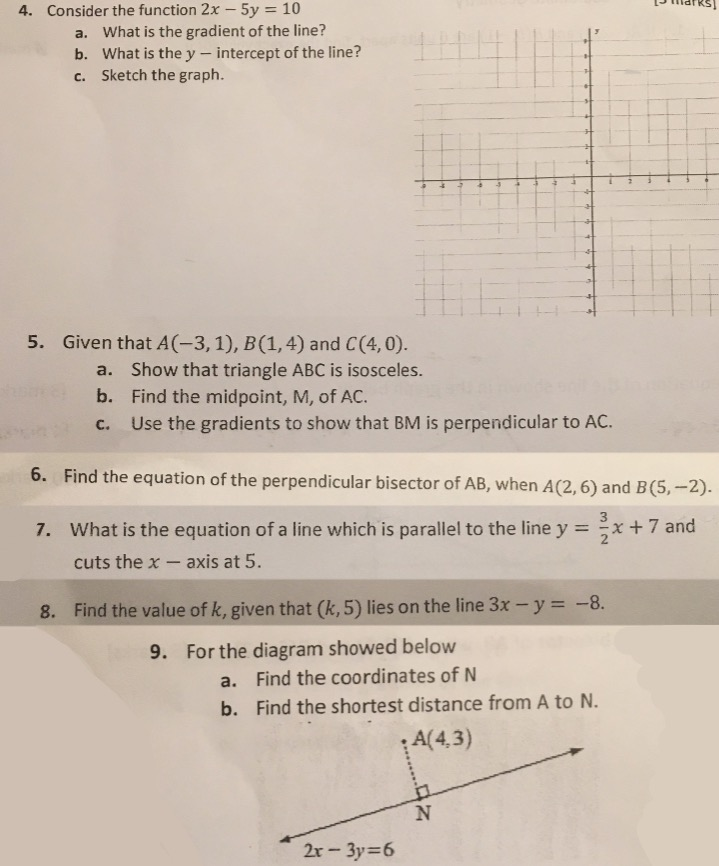 Solved 4 Consider The Function 2x 5y 10 What Is The